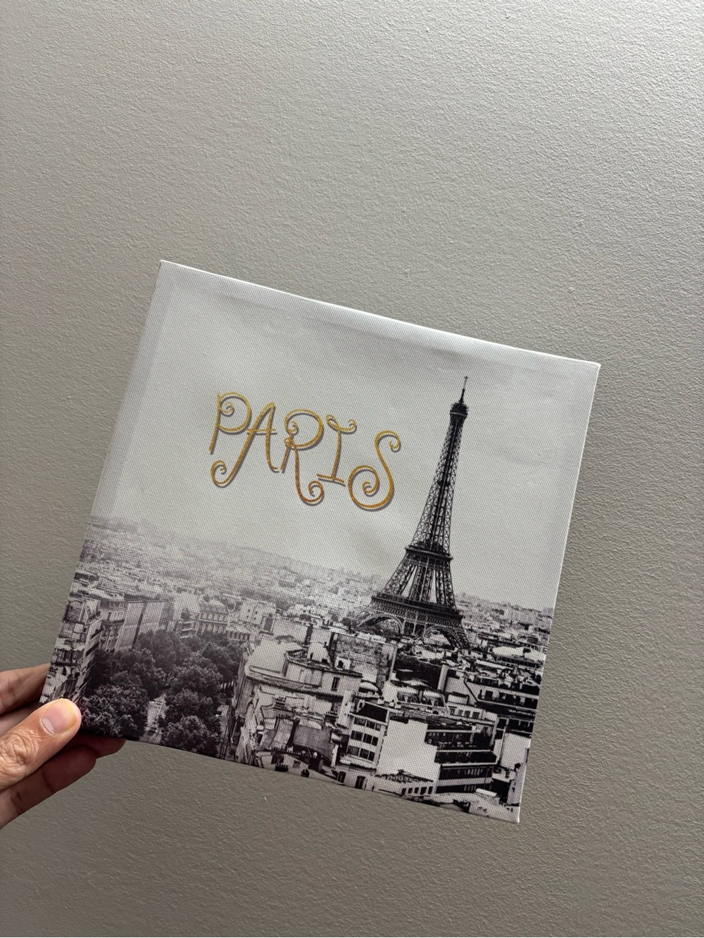 Paris Eiffel Tower Canvas Wall Art - Black & Gold